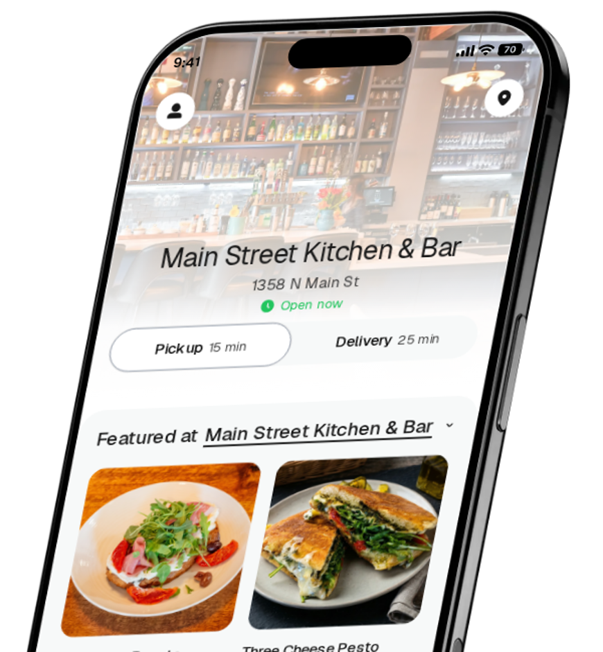 Main Street Kitchen & Bar app preview