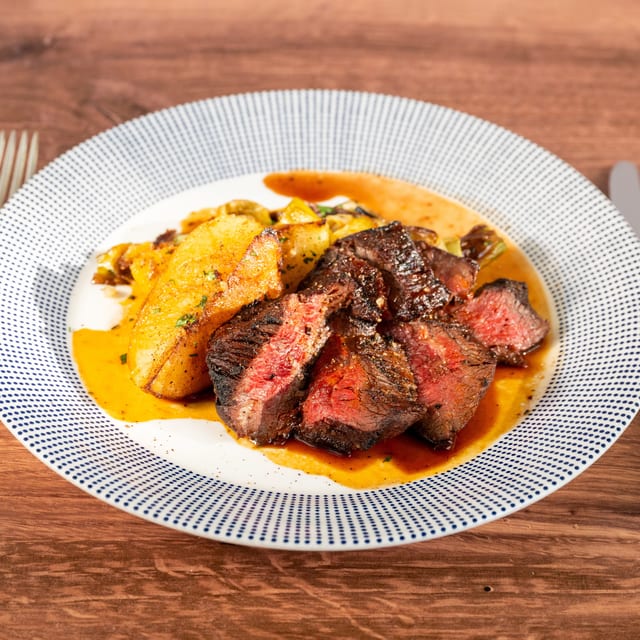 Hanger Steak Entree.