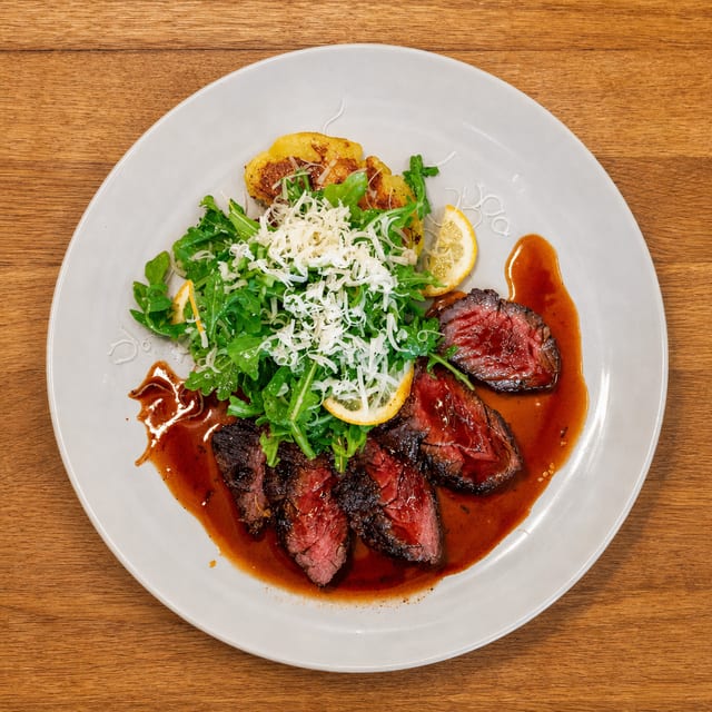 Grilled Hanger Steak.