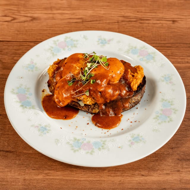 Mary's Fried Chicken & French Toast Benedict.