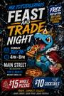 Poster For Feast & Trade Event at MSK advertising $25 Pizza & $10 cocktails